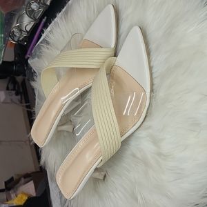 Nude heeled sandals